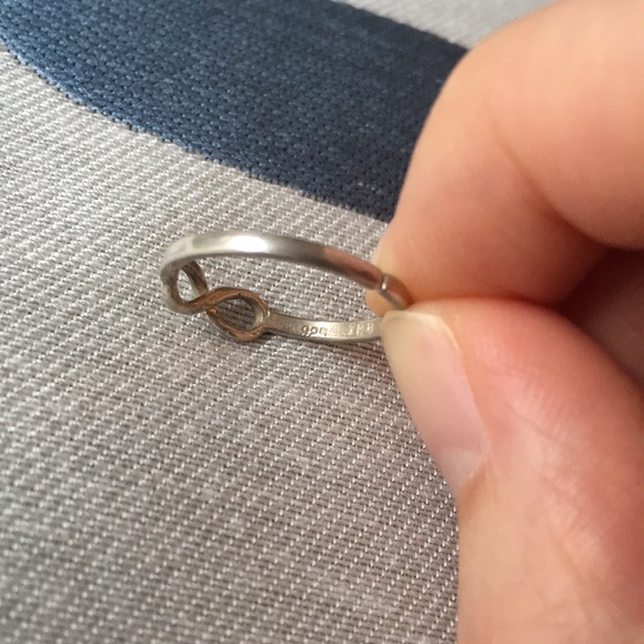 Sterling silver adjustable infinity ring / toe ring - Picture 3 of 4